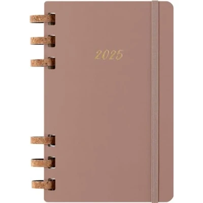 Imagen de Moleskine Weekly &amp; Monthly Planner, Agenda Semanal y Mensual Espiral 12 Meses 2025, Tapa Dura Cierre Elástico, Color Crush Almond, Formato Grande 15x21 cm