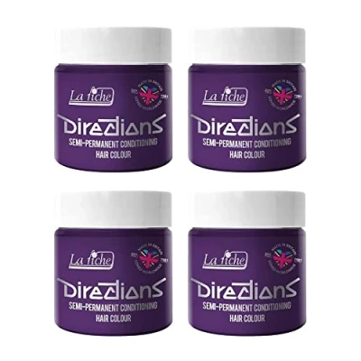 Imagen de 4 x La Riche Directions Semi Permanent Hair Color Bote de 100 ml (Violet)