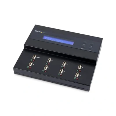 Imagen de StarTech.com Clonador Autónomo 1:7 para Memorias USB Copiador de Unidades Memoria Copia Sector por Sistema y Ficheros 1,5 GB/min Borrado 3 Pasos Pantalla LCD (USBDUP17)