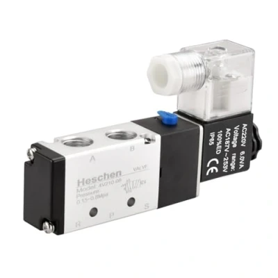 Imagen de heschen eléctrico neumática válvula solenoide 4V210 08 220VAC 6.0VA PT1/4 5 way 2 posición CE