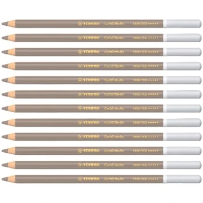 Imagen de Lápiz de Color tiza pastel STABILO CarbOthello Caja con 12 unidades gris cálido 4