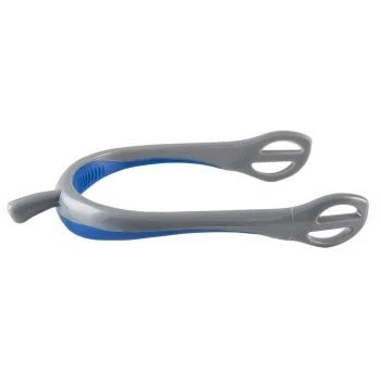 Imagen de PFIFF 102477 Esporas de plástico con superficie antideslizante, color gris y azul