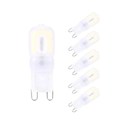 Imagen de WULUN Paquete de 6, G9 3W LED Cápsula Bombilla, 30W Halógena Equivalente, 6000K Blanco Frío, 300 Lúmenes, Ángulo Haz 360, Sin Parpadeo, AC 220 240V, No Regulable