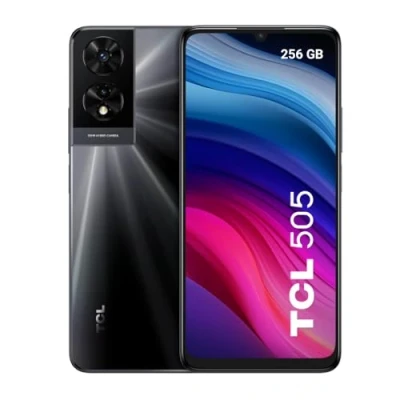 Imagen de TCL 505 256GB Smartphone de 6.75&quot; Pantalla HD+ NXTVISION Mayor Confort Ocular, 10GB (6+4), Ampliable MicroSD, Dual SIM, Doble Altavoz, Cámara 50MP, Batería 5010mAh, Android 14. Space Gray
