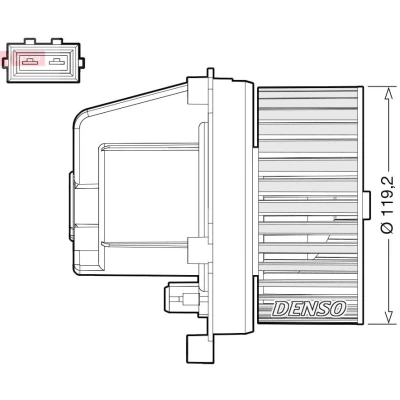 Imagen de DENSO DEA33003 Ventilador de Calefacción para vehíc. con volante a la izquierda VOLVO: XC90 I, S60 XC70 I Cross Country