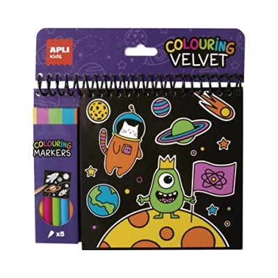 Imagen de APLI Kids 18508 Bloc Coloring Velvet con rotuladores