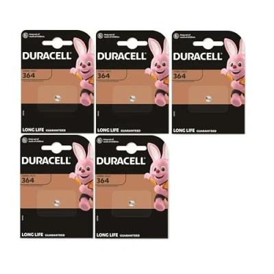Imagen de Duracell 364 (5 blísteres de 1 batería) 5 pilas (SR621/V364/SR60/SR621W)