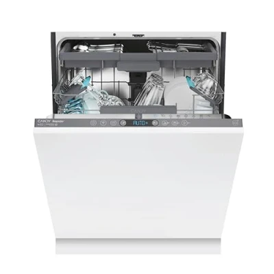 Imagen de Candy Rapidò CI 5C6F1A Lavavajillas 60 CM, 15 Servicios, Digital, Wi Fi, 8 Programas, Tercera Bandeja, Inicio Diferido 1 23H, Indicador de Sal, Fin Ciclo, 46DB, Blanco
