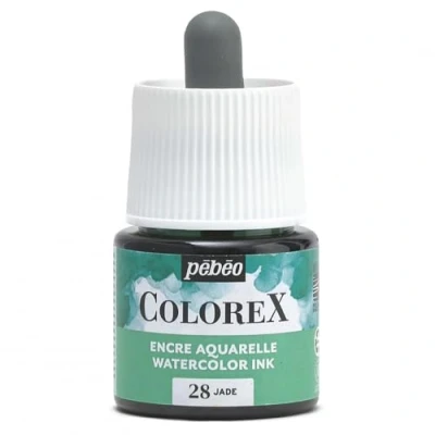 Imagen de Pebeo Tinta Colorex 45 ML Jade para acuarela de acabado aterciopelado dibujo multiuso todos los medios