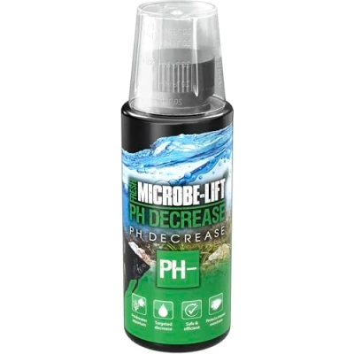 Imagen de Microbe Lift Disminución del pH 118 ml Reducción rápida y Segura para acuarios de Agua Dulce, Incluyendo electrolitos favorecer el Equilibrio Agua.