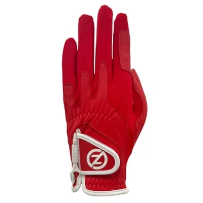 Imagen de Zero Friction Cabretta Elite Guantes de Golf para Mano Izquierda (Talla única), Color Rojo