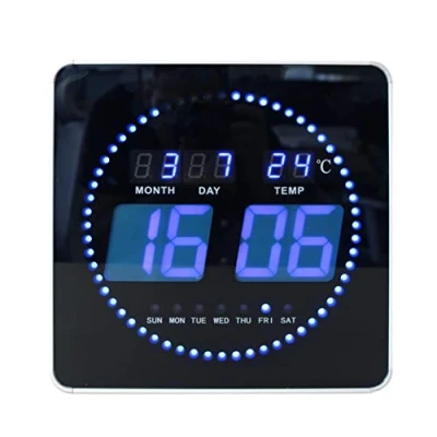 Imagen de Unilux FLO Reloj Digital (28 x 28 cm), Color Negro y Azul