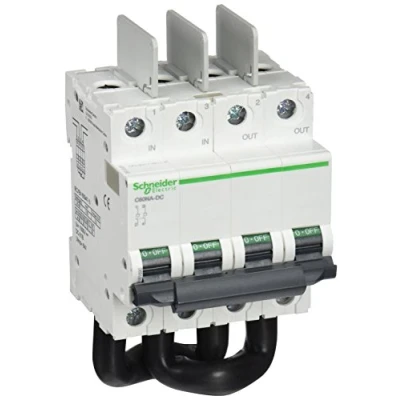 Imagen de Schneider Electric A9N61690 C60NA DC Interruptor en Carga Especial de CC, 2P, 20A, 1000V, Blanco