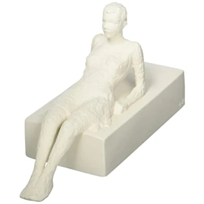 Imagen de Kähler The Attentive H13 cm Esculturas de Personajes Superficie sin esmaltar, Blanco