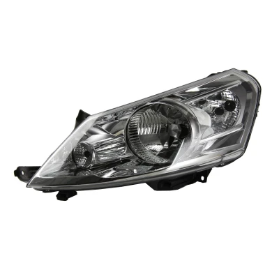Imagen de VAN WEZEL 1612961 Faros izquierda H4 transparente amarillo para circulación por la derecha con servomotor reg. alcance luces P43t