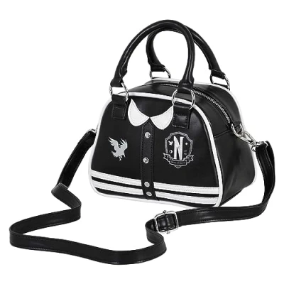 Imagen de Karactermania Wednesday Varsity Casual Bowling Fashion Bolso de mano, Mujer, Talla: One Size, Black