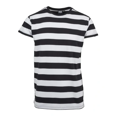 Imagen de Urban Classics Block Stripe TEE Camiseta estampada, Hombre, Talla: Large, Black/white