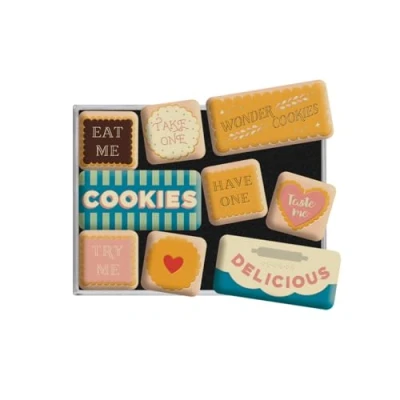 Imagen de Nostalgic Art Juego de Imanes Retro Wonder Cookies Idea Regalo para la Cocina, Decoración Nevera, Diseño Vintage, 9 Unidades
