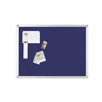Imagen de BoardsPlus Tablero de Anúncios Fieltro Azul, Con Marco Aluminio