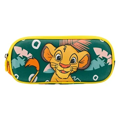 Imagen de Disney El Rey León Green Estuche Portatodo 3D Doble, Verde, 22 x 9.5 cm