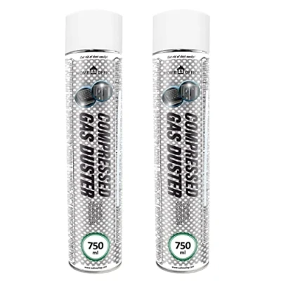 Imagen de AABCOOLING Home&amp;Office 2 x 750 ml spray de aire comprimido K1 soplador polvo, limpiador gas comprimido, material oficina, pulverizador dispositivos limpieza