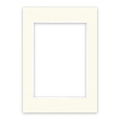 Imagen de nielsen Conservation Passepartout 1,5 mm, tamaño exterior 29,7x42 cm (DIN A3) para fotos DIN A4, blanco crema con estructura