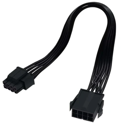 Imagen de (Paquete de 2) COMeap tarjeta madre CPU ATX 8 pines (4 + 4) Masculino a Hembra Extensión Cable para fuente alimentación PSU 9,5 pulgadas (24 cm)