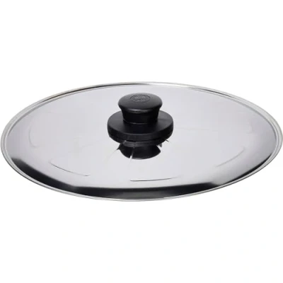 Imagen de ANAKEL HOME Tapa Gira Tortillas, Tortilla Vuelta, Sartén 26 cm Acero Inoxidable con Pomo Anti Quemaduras, Ø26 centímetros, Multiusos, Apta para el Lavavajillas
