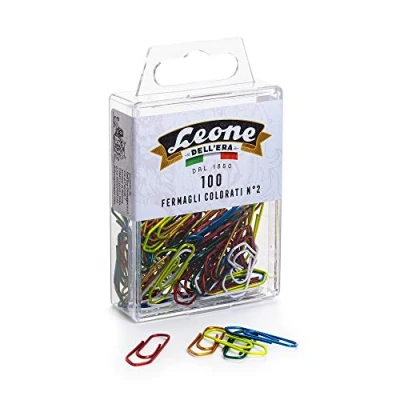 Imagen de 100 horquillas de colores Leone Dell&#039;Era N. 2 mm. 26 Caja colgante &quot;Leonecolor&quot; Fabricado en Italia