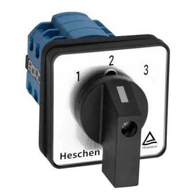 Imagen de Heschen Interruptor de leva universal SZW26 20/123.3, 660 V, 20 A, 3 posiciones, fases, 12 puntos conexión, CE