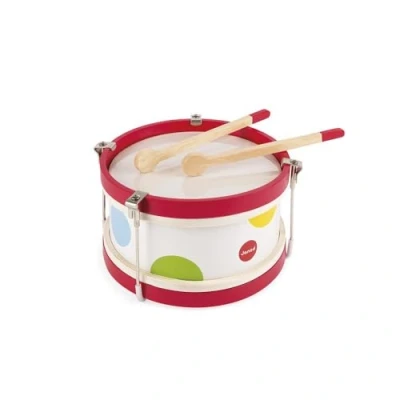 Imagen de Janod Confetti Tambor en Madera, Instrumento Musical para Niños, Juguete de Imitación y Estimulación Del Talento Desde Los 2 Años, J07608