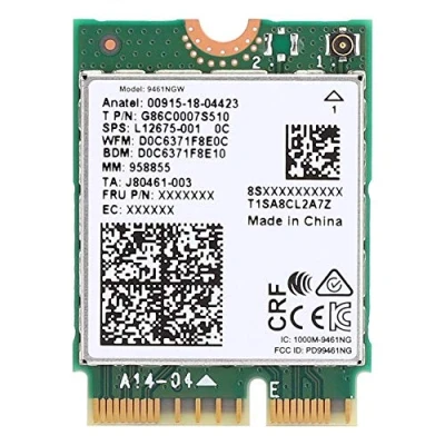 Imagen de Tarjeta de red ASHATA WIFI, inalámbrica para Intel 9461NGW Interfaz M.2 433Mbps Soporte Bluetooth 5.0, Wlan módulo Wifi 2.4G / 5G computadora portá