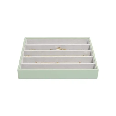 Imagen de Stackers Joyero de tamaño Mediano, Color Verde (Sage Green) Capa para Collares