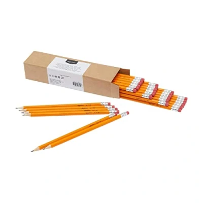 Imagen de Amazon Basics Lápices n.º 2 HB de madera, afilados, 30 Unidad (Paquete 1), Amarillo