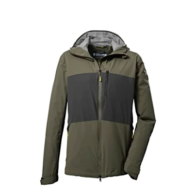 Imagen de killtec Men&#039;s Chaqueta funcional/chaqueta outdoor con capucha y ventilación en las axilas KOS 31 MN JCKT, dark olive, XXL, 39227 000
