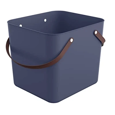 Imagen de Rotho Albula Cesta de la compra (plástico reciclado), color azul (40 l, 39,8 x 35,5 34 cm)