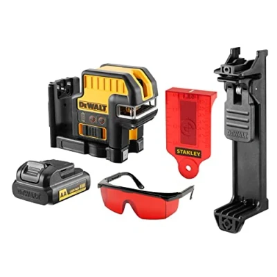 Imagen de DeWalt DCE0822D1R QW Láser autonivelante de líneas en Cruz + 2 Puntos 10,8V Rojo, 10.8 V