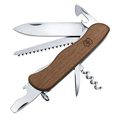 Imagen de Victorinox, Forester Wood, Navaja Multiuso Suiza, Cuchillo bolsillo, Regalo, 10 Funciones, Hoja grande, Abrelatas, Bloqueable