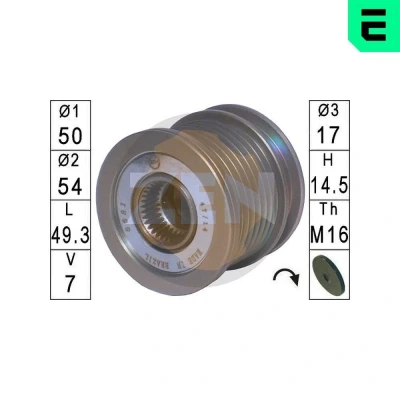 Imagen de ERA ZN5581 Rueda Libre Alternador MERCEDES BENZ: Clase C Berlina, ML, CLK Coupé, JEEP: GRAND CHEROKEE 3