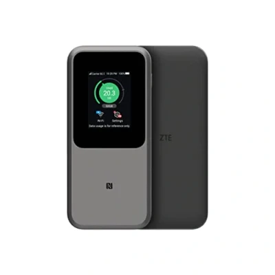 Imagen de ZTE MU5120 el Punto de Acceso WiFi 5G portátil más Potente, Enorme batería 10000 mAh, Carga inversa 18 W, NFC, Pantalla táctil 2.4 Pulgadas, Conecta 64 Dispositivos Ranura SIM