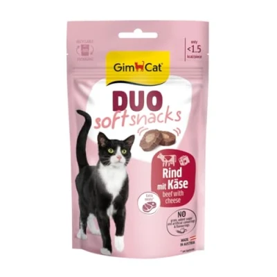 Imagen de GimCat Duo Soft Snacks con Carne de Res Queso 1 Bolsa (1 x 50 g)