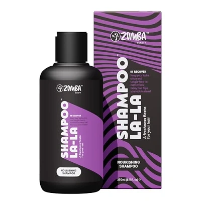 Imagen de Zumba Champu sin Sulfatos ni Parabenos con Ácido Láctico, 250ml Natural Complejo Activo Limpiador Fórmula Delicada para Cabellos Secos, Dañados o Teñidos Champú Post Entrenamiento