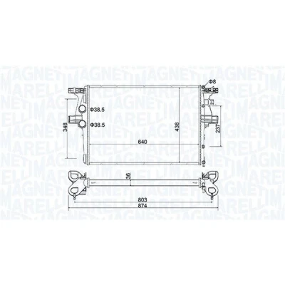 Imagen de Radiador, refrigeración del motor MAGNETI MARELLI 350213204600