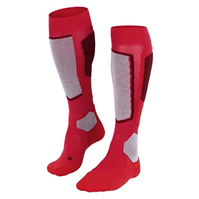 Imagen de FALKE SK2 Intermediate Wool W KH lana hilo funcional calida gruesa 1 par, Calcetines de esquí Mujer, Rojo (Rose 8680), 35 36