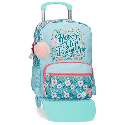 Imagen de Movom Never Stop Dreaming Mochila Escolar con Carro Azul 31x42x13 cms Poliéster 16,93L