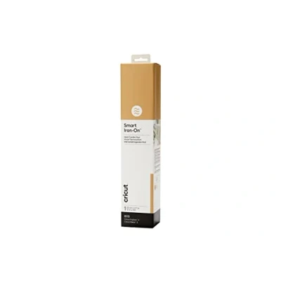 Imagen de Cricut Smart Iron On Oro 2,7 m (9 pies) Vinilo de Transferencia Calor (HTV) para Uso Explore 3 y Maker 3, Gold, 2.7m (9ft), Poliuretano, Talla única