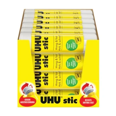 Imagen de UHU Stic Palitos de pegamento sin disolventes, blanco, lote 24 stics 8,2 g