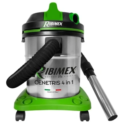Imagen de RIBIMEX Cenetris by PRCEN010IT Bidón aspira Cenizas, sólidos y líquidos 20 L 1200 W, Plástico Metal, Verde, Negro, Acero