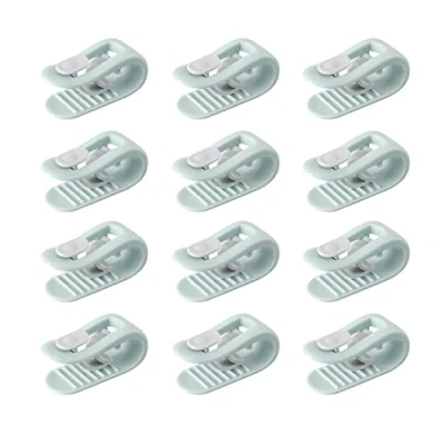 Imagen de Gwotfy Clips para Funda de edredón Antideslizantes, Clip sin Aguja Seguro, Mantiene Las Esquinas en su Lugar y previene el Desplazamiento,Clips Cortina Baño, Ropa, 12PCS