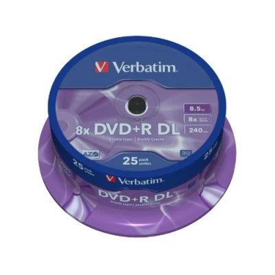 Imagen de Verbatim Dvd+r Double Layer 8x Matt Silver 50pk Spindle